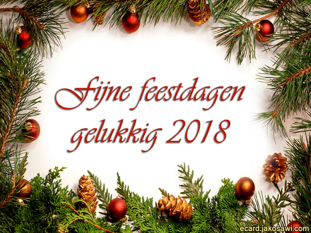 Fijne kerstdagen en een gelukkig 2018